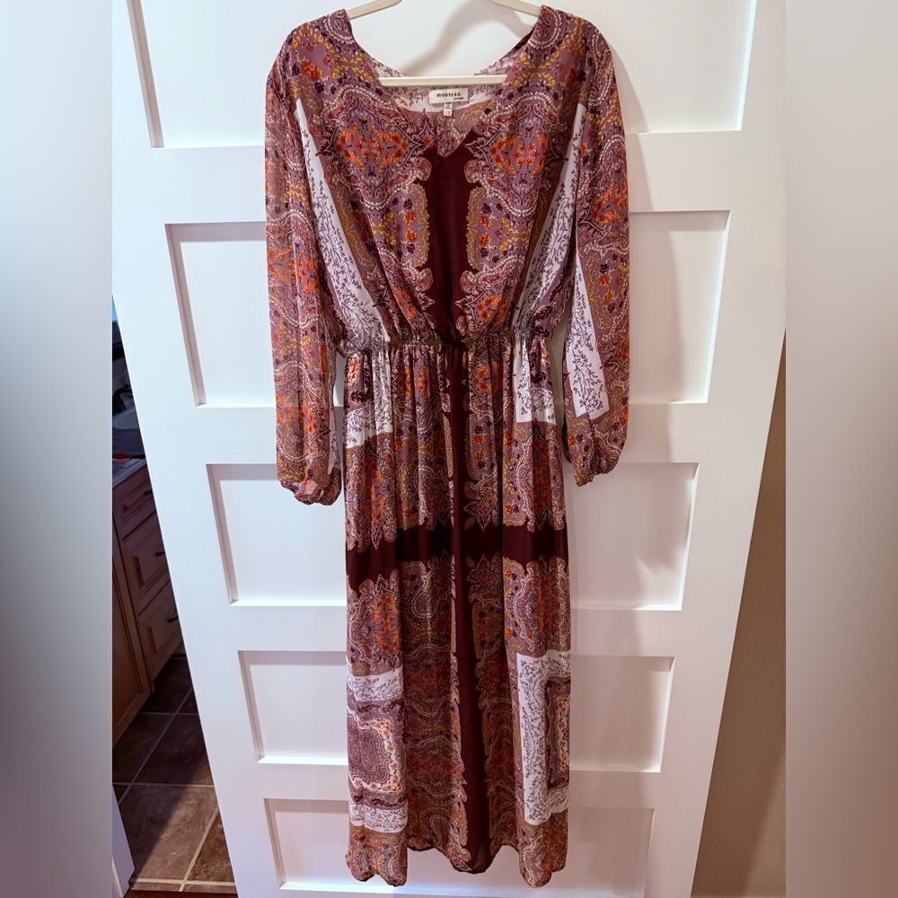 Monteau Los Angeles Boho Paisley Maxi Dress size 1X